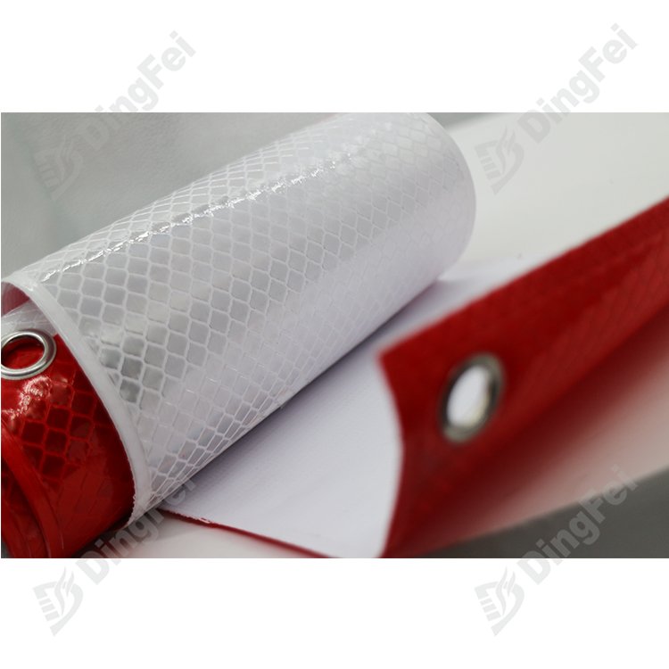 PVC Reflective Fence Panel Strip Red-White - 