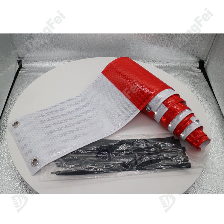 PVC Reflective Fence Panel Strip Red-White - 