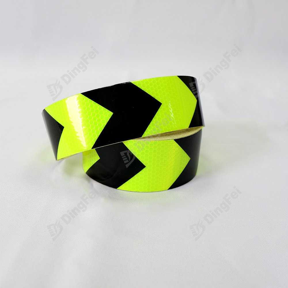 Reflector Protective Sticker Warning Tape use for Truck/Car Safety Mark Reflective Arrows Strip Stickers Warning - 