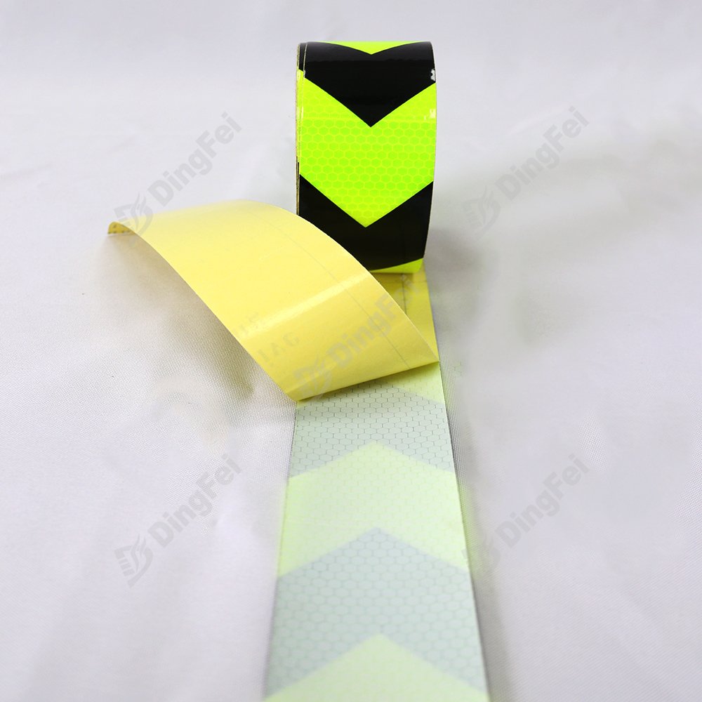 Reflector Protective Sticker Warning Tape use for Truck/Car Safety Mark Reflective Arrows Strip Stickers Warning - 