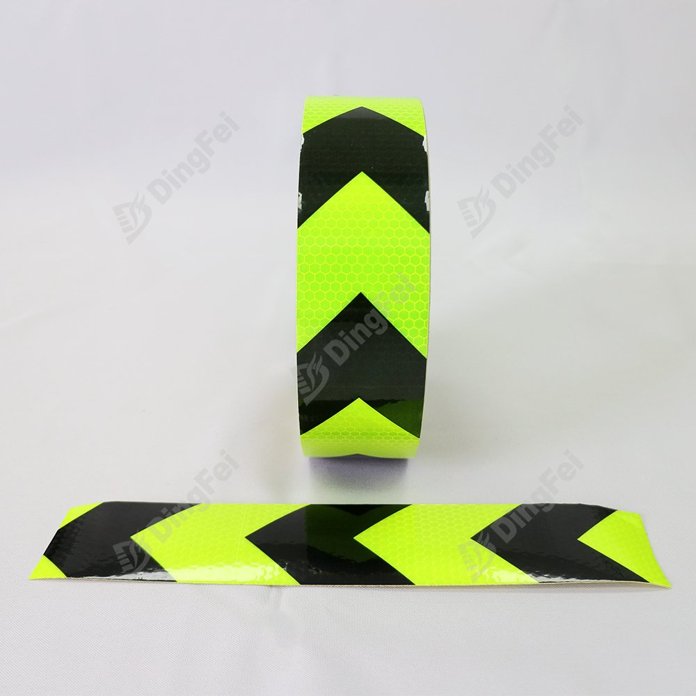 Reflector Protective Sticker Warning Tape use for Truck/Car Safety Mark Reflective Arrows Strip Stickers Warning - 