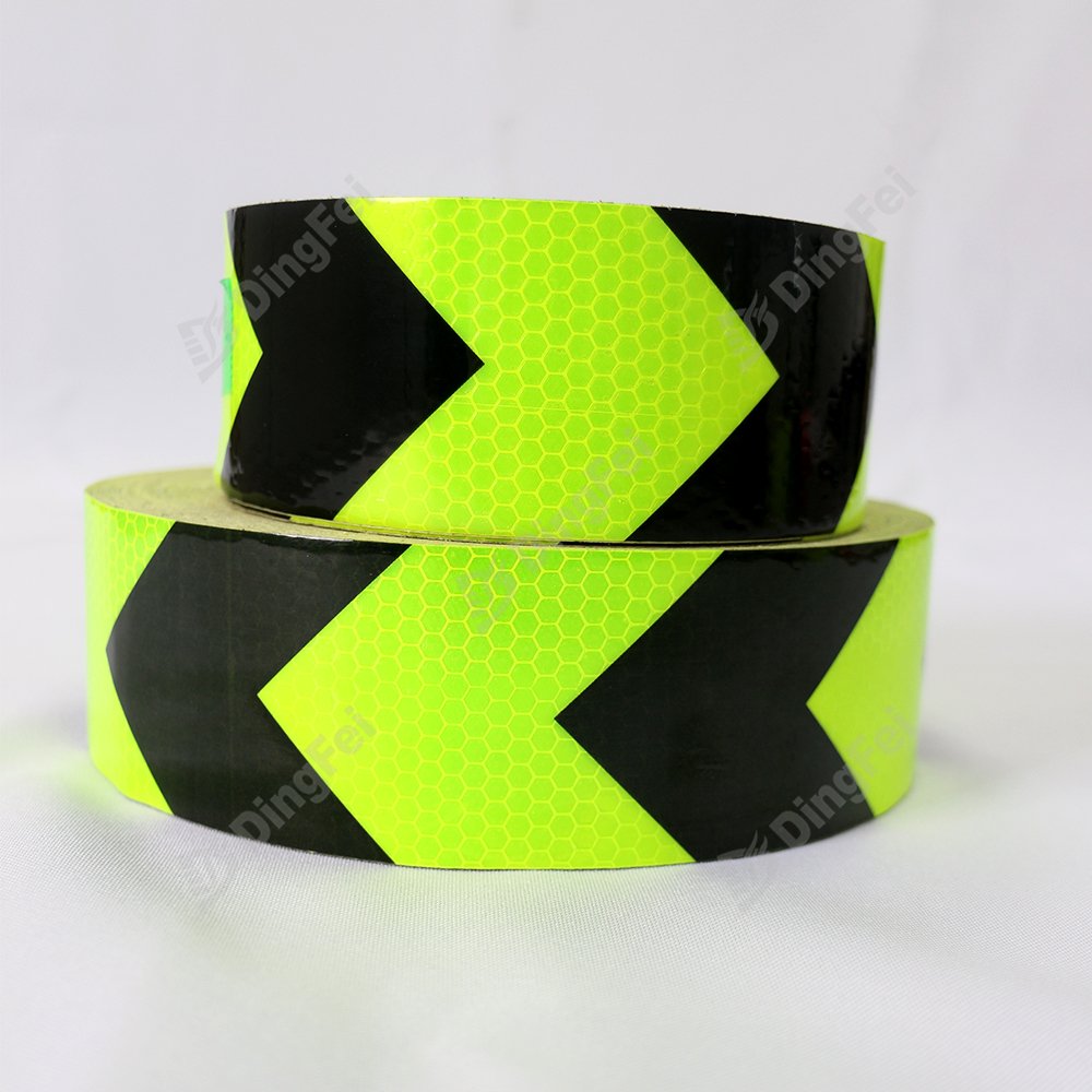 Reflector Protective Sticker Warning Tape use for Truck/Car Safety Mark Reflective Arrows Strip Stickers Warning - 