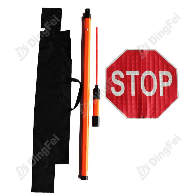 Roll Up Stop Sign | Prismatic reflective film, PVC cone sleeve ...