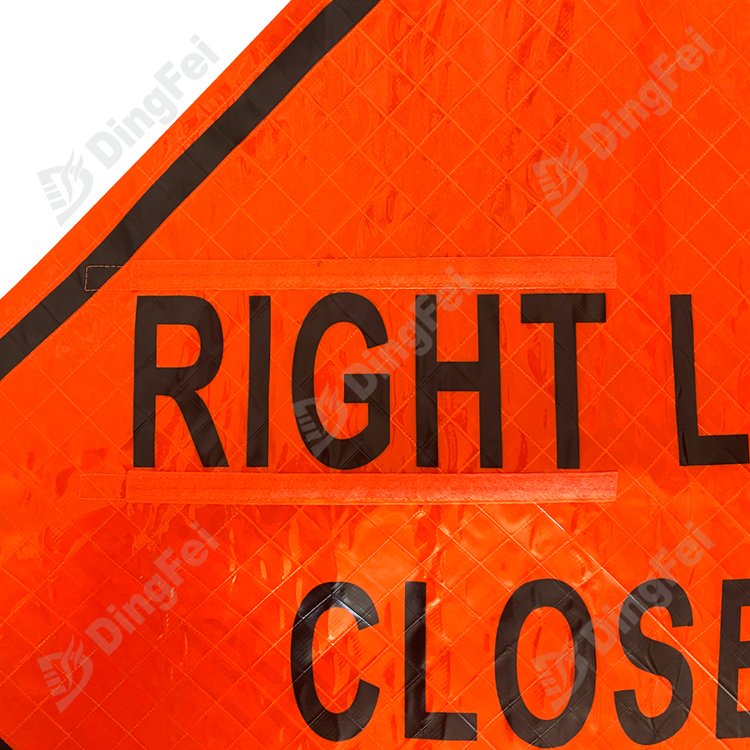Lane Closed Ahead Roll Up Traffic Sign | Prismatic reflective film, PVC ...