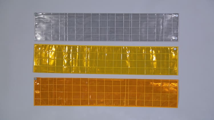 White Reflective Picket Pockets For PVC Picket | Prismatic reflective ...