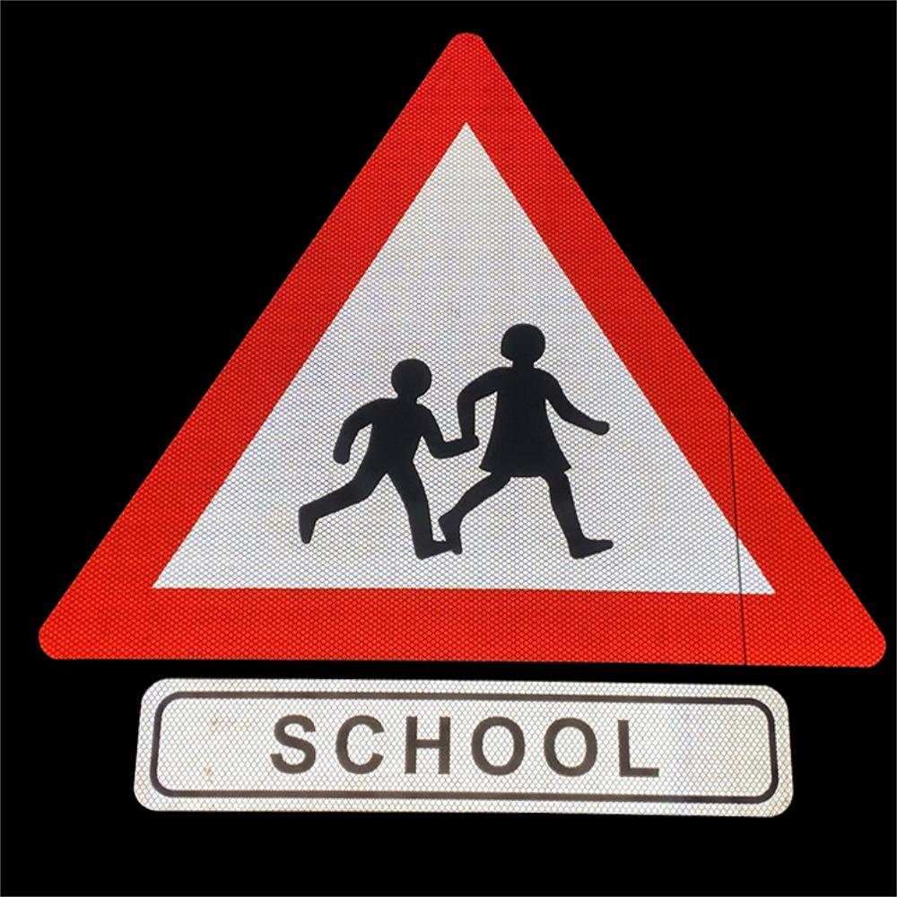 Diamond Grade Reflective Aluminum School Children Crossing Ahead Sign ...