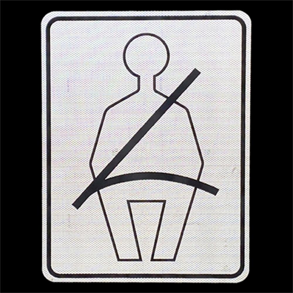 Diamond Grade Reflective Aluminum Seat Belt Sign | Prismatic reflective ...