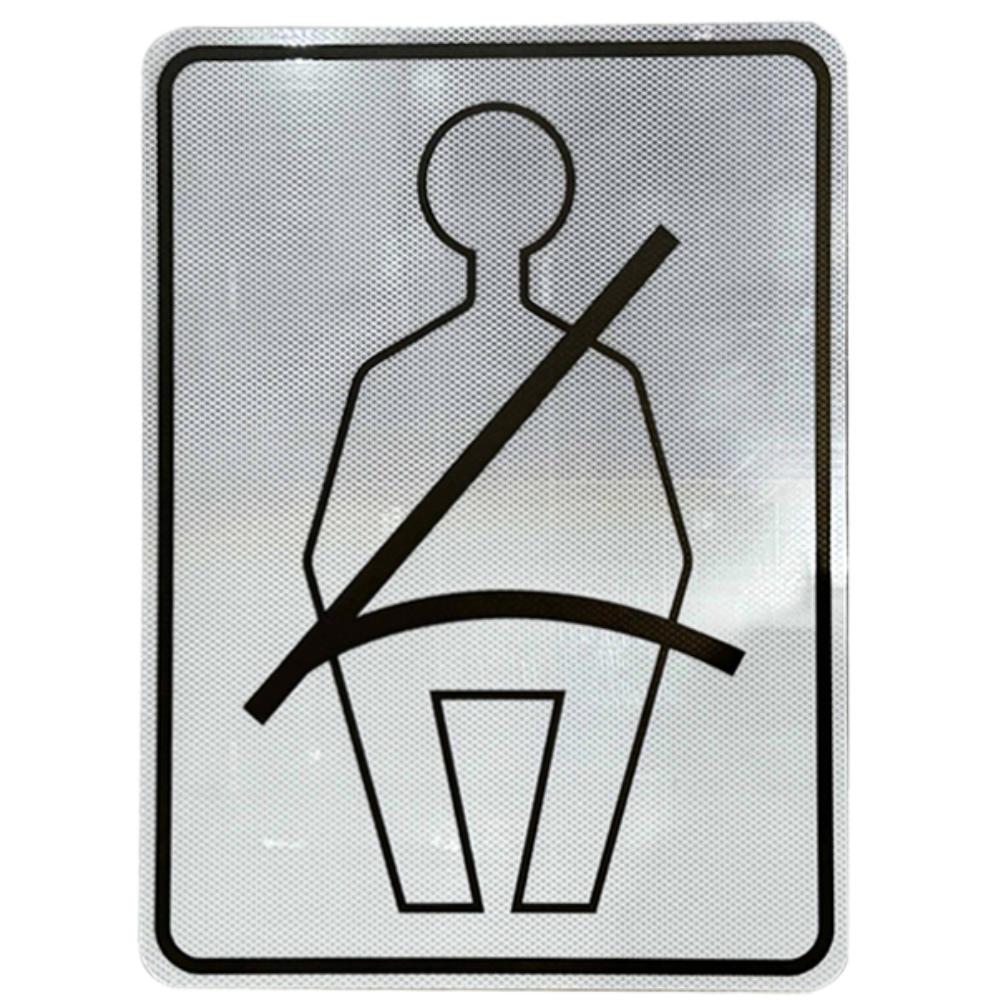 Diamond Grade Reflective Aluminum Seat Belt Sign | Prismatic reflective ...