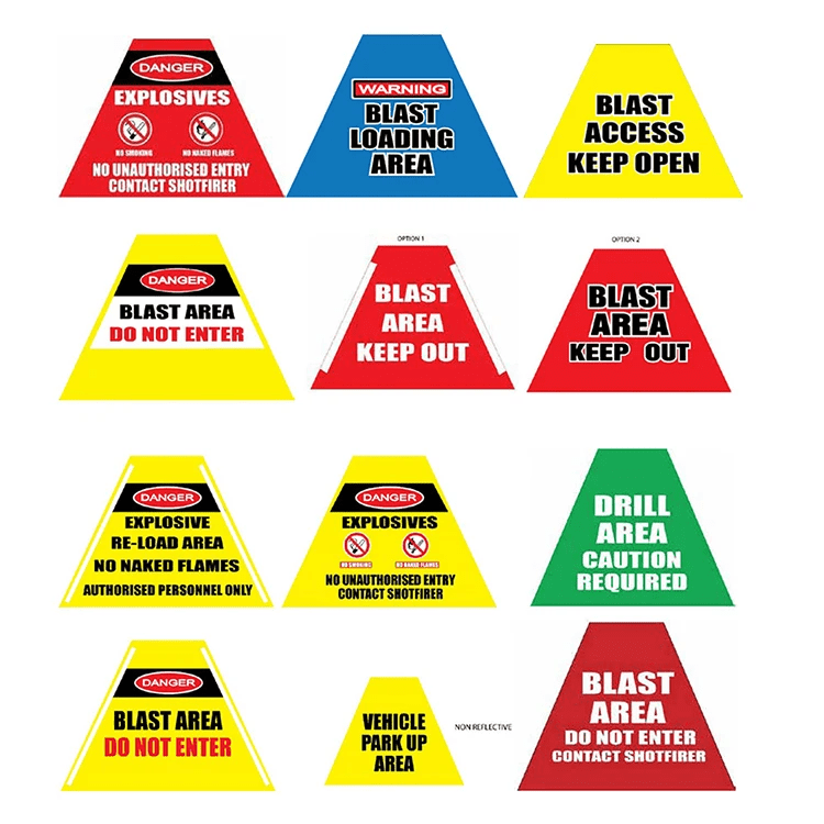 Reflective Mines Stickers for 3-Sided Pyramid Cone | Prismatic ...
