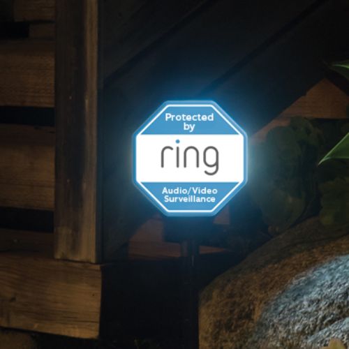 Reflective Ring Security Aluminum Yard Signs | Prismatic reflective ...