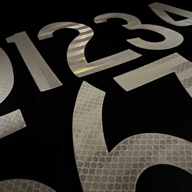 Reflective Number and Lettering Decals | Prismatic reflective film, PVC ...