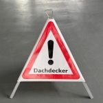 Reflective Tripod Warning Sign - Non-reflective PVC mesh Warning Triangle
