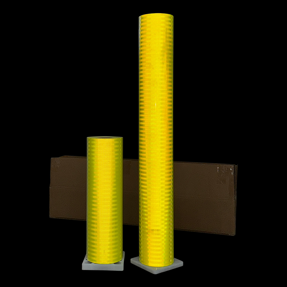 Fluorescent Yellow Micro Prismatic Reflective Vinyl Sheeting ...